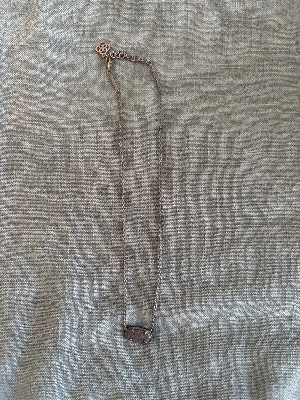 Kendra Scott Black Classic Pendant Necklace
